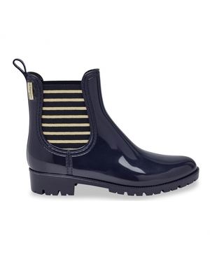 Bottines de pluie Les Tropeziennes NEA Bleu Marine Doré Femme|RUHL-08243343